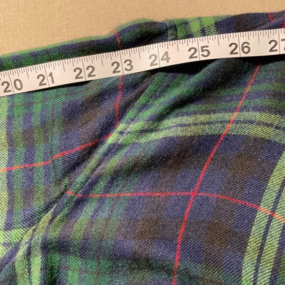 American Eagle Button-down Flannel Plaid - Blue/Green S - Picture 7 of 10